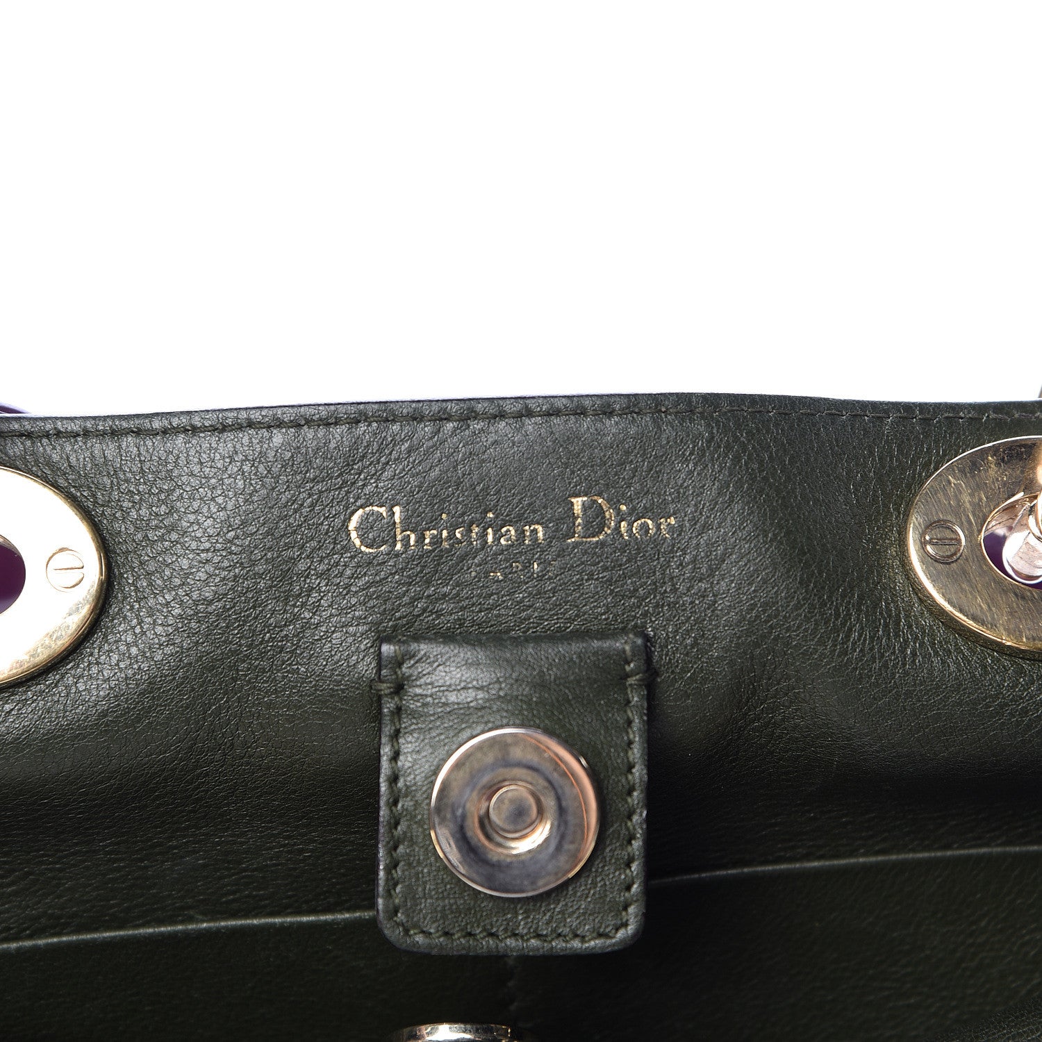 Christian Dior Smooth Calfskin Medium Diorissimo Tote Purple 7 of 17