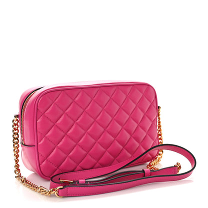 Versace Nappa Quilted Medium La Medusa Camera Bag Pink 3 of 8