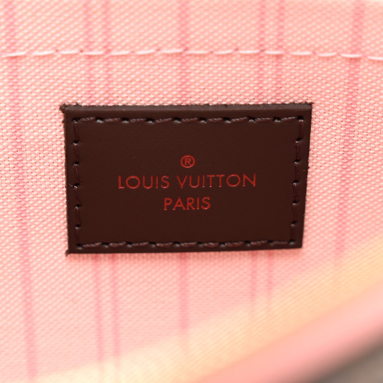 Louis Vuitton Damier Ebene Neverfull MM GM Pochette Rose Ballerine 6 of 6