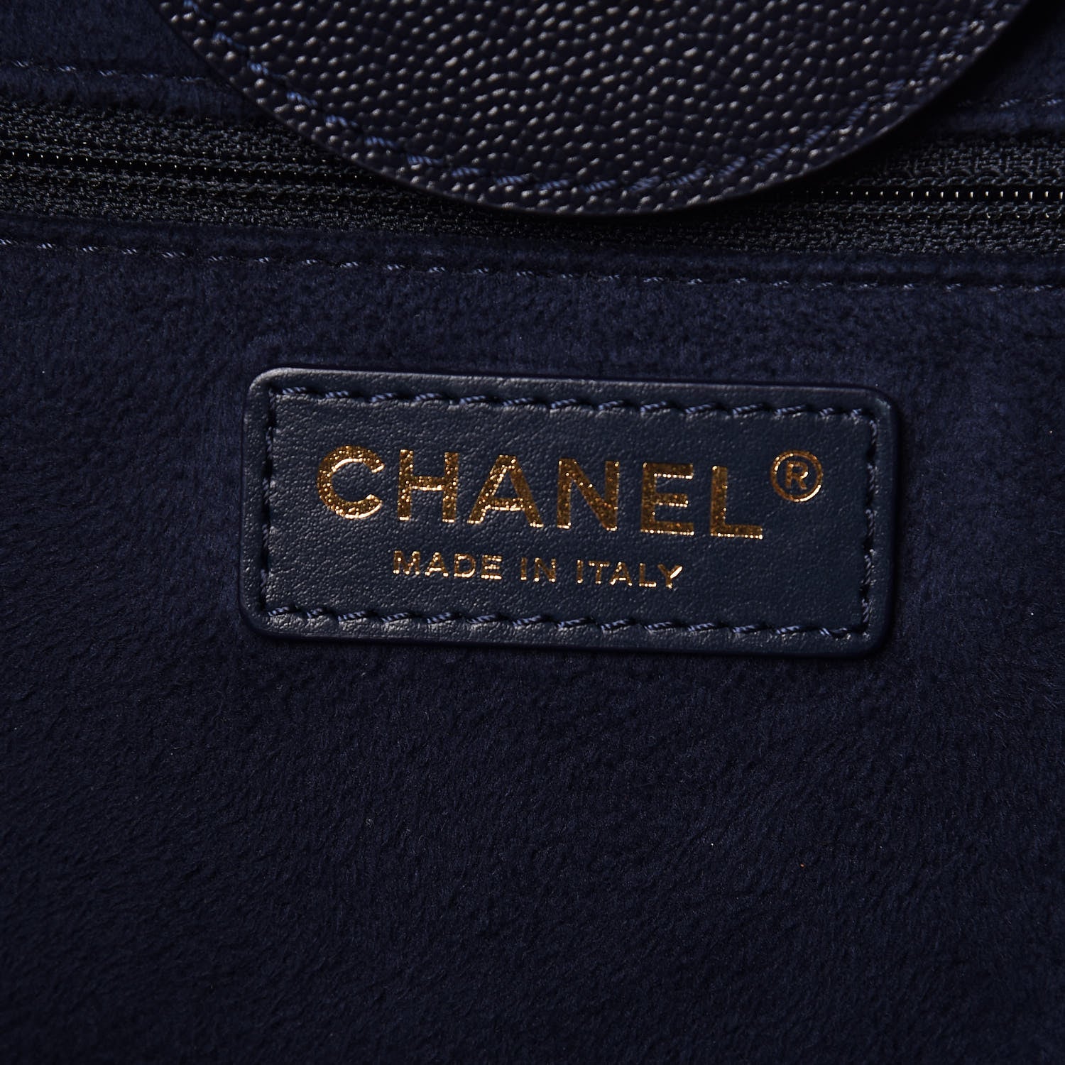 Chanel Caviar Medium Studded Deauville Tote Navy 6 of 11