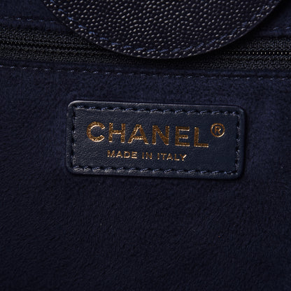 Chanel Caviar Medium Studded Deauville Tote Navy 6 of 11