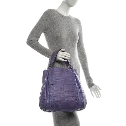 Nancy Gonzalez Crocodile Tote Violet 2 of 6