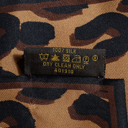 Louis Vuitton Silk Leopard Bandeau Scarf Marron 5 of 5