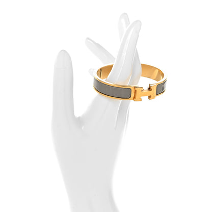 Hermes Enamel Narrow Clic Clac H Bracelet PM Marron Glace 3 of 8