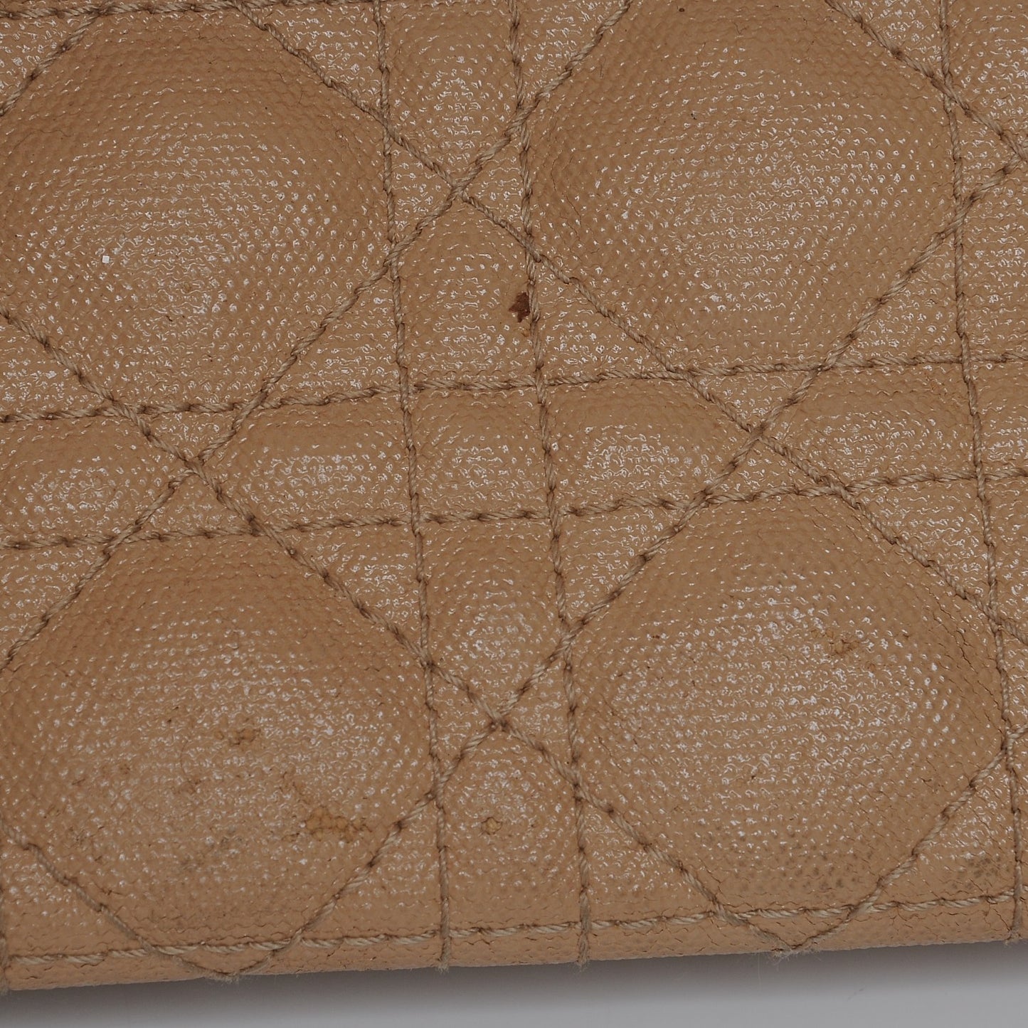Coated Canvas Cannage Small Panarea Tote Beige