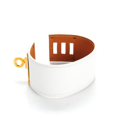 Hermes Epsom Kelly Dog Bracelet White 3 of 7