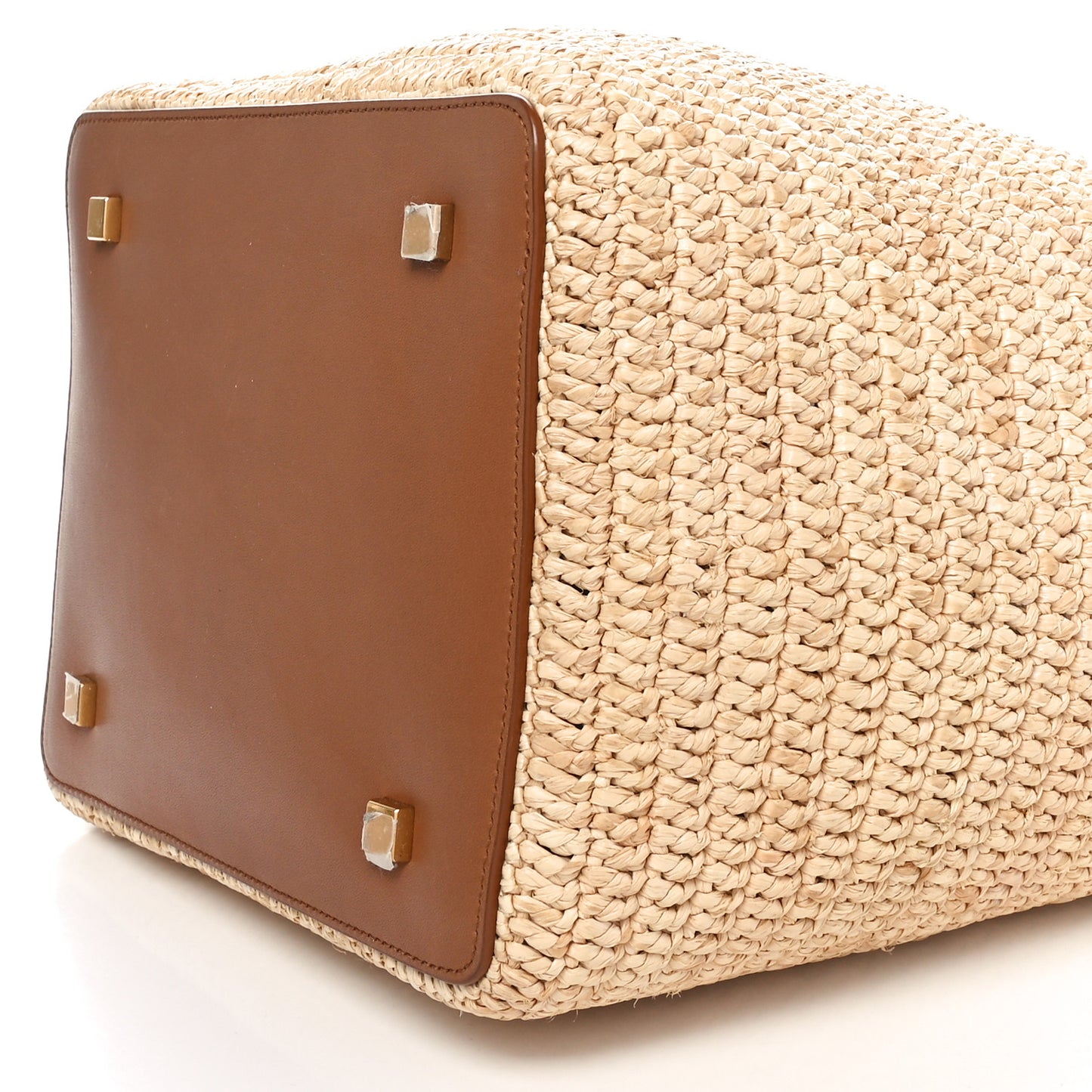 Raffia Vegetable Le 37 Bucket Bag Naturel Brick