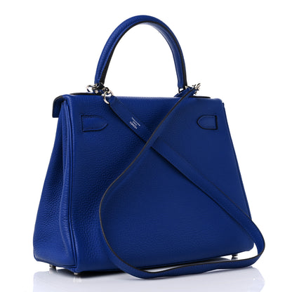 Hermes Togo Kelly Retourne 28 Bleu Electrique 3 of 12