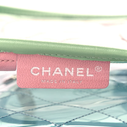 Chanel Lambskin PVC Quilted Medium Coco Splash Flap Blue Green 5 of 10