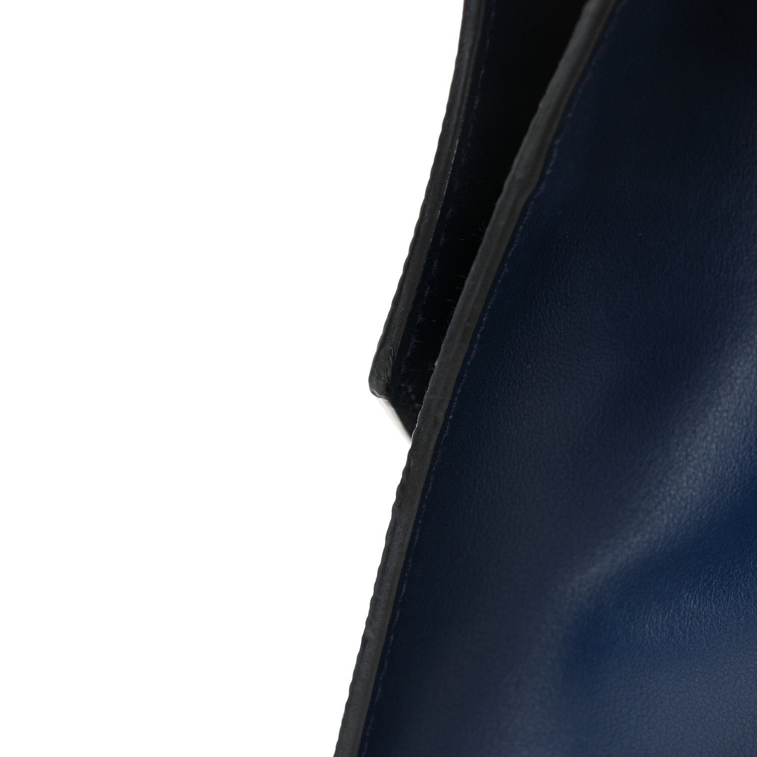 Prada Saffiano Cuir Calfskin Monochrome Robot Patches Envelope Flap Chain Shoulder Bag Blue 9 of 11