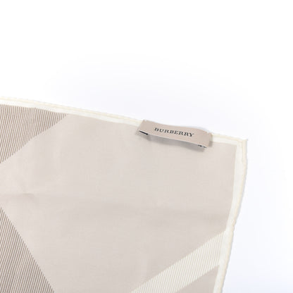 Burberry Silk Giant Check Scarf Pale Stone 2 of 4