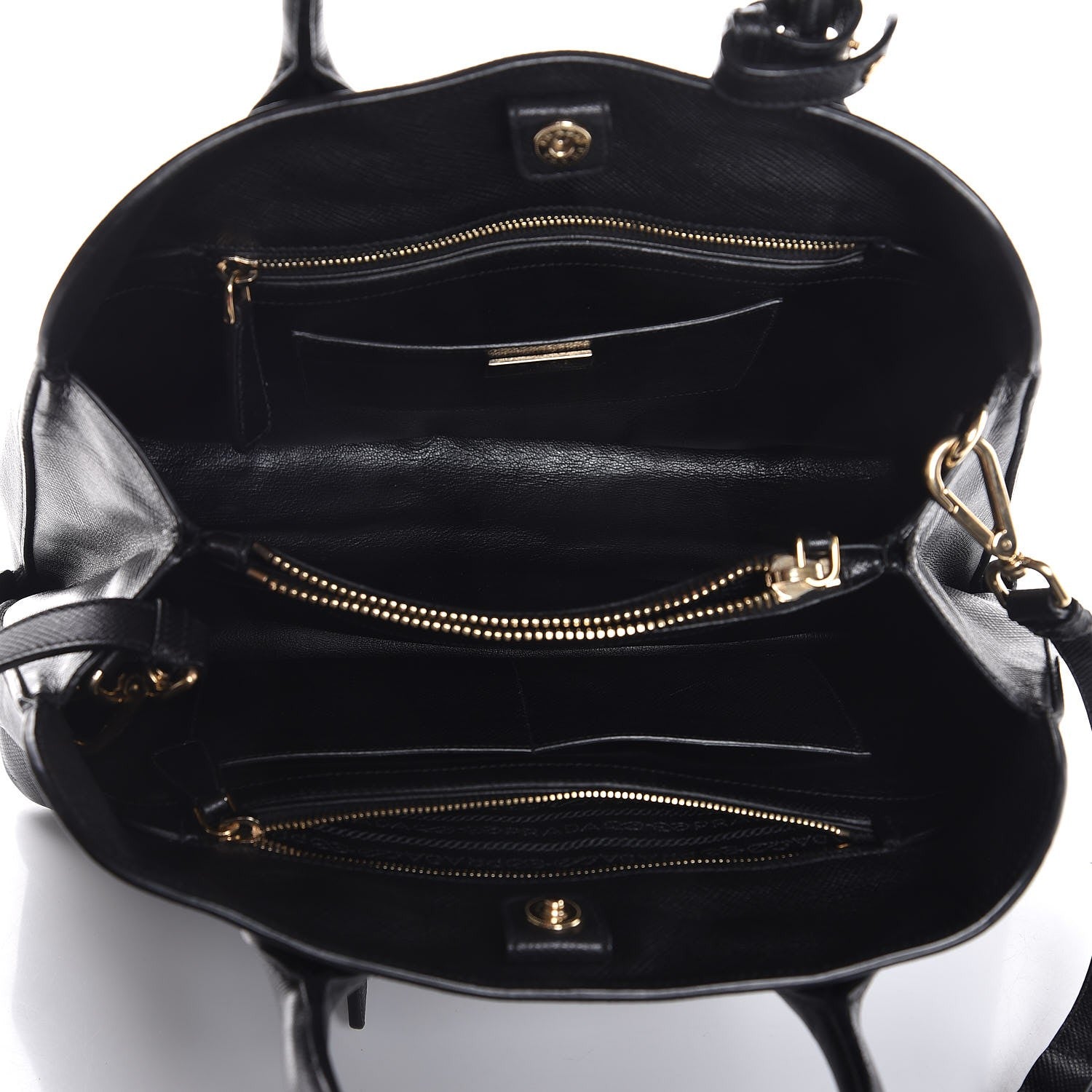 Prada Saffiano Cuir Open Promenade Tote Black 5 of 8