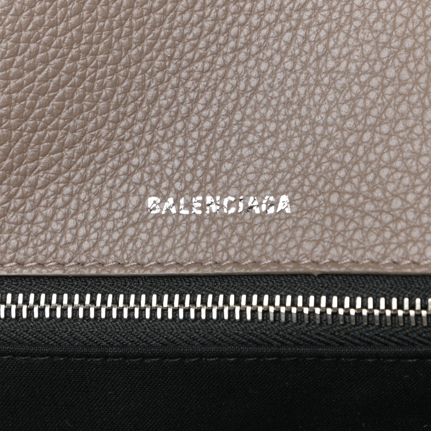 Calfskin Ville Top Handle Bag Mink Grey