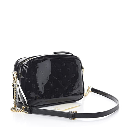 Fendi Vitello Vernice Mou Karligraphy Embossed Camera Case Black 3 of 8
