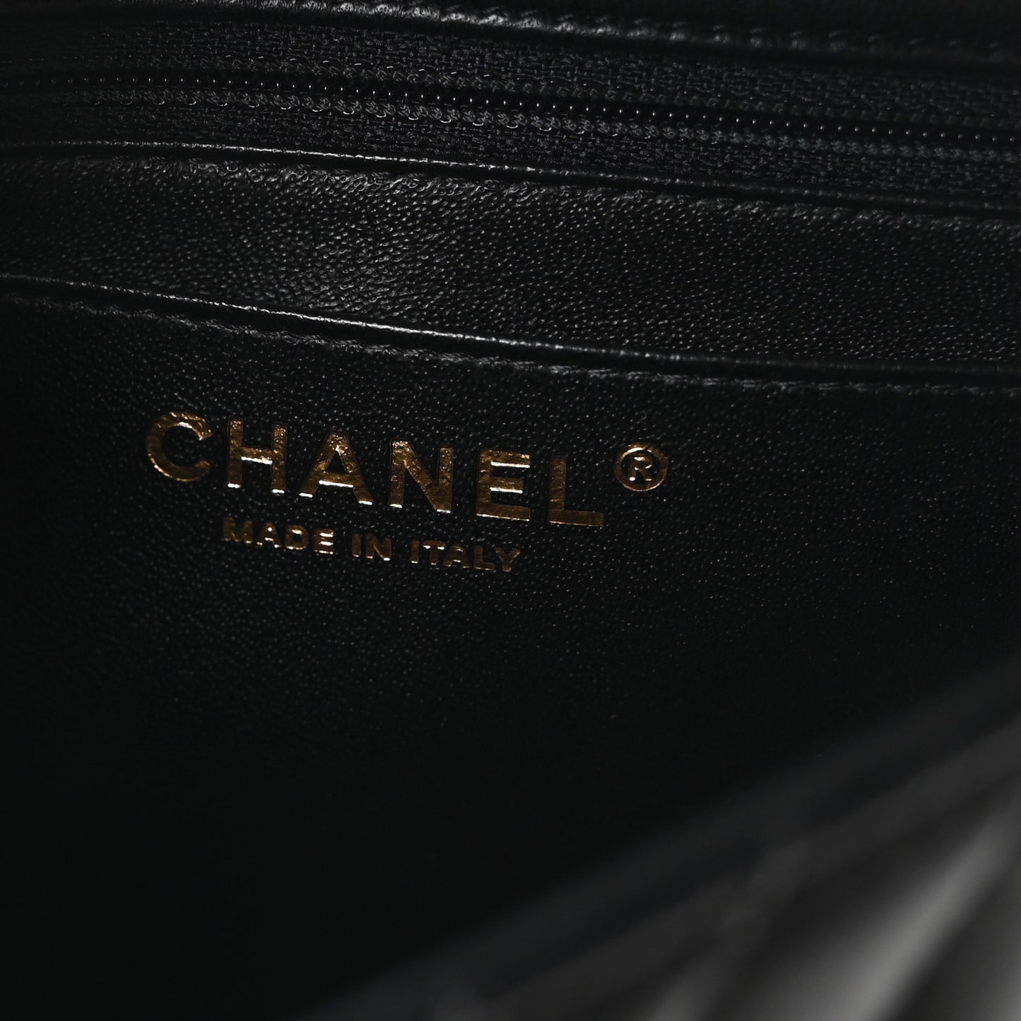 Lambskin Chevron Quilted Mini Square Flap Black