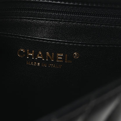 Chanel Lambskin Chevron Quilted Mini Square Flap Black 6 of 10