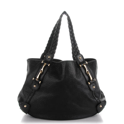Gucci Guccissima Medium Pelham Shoulder Bag Black 1 of 8