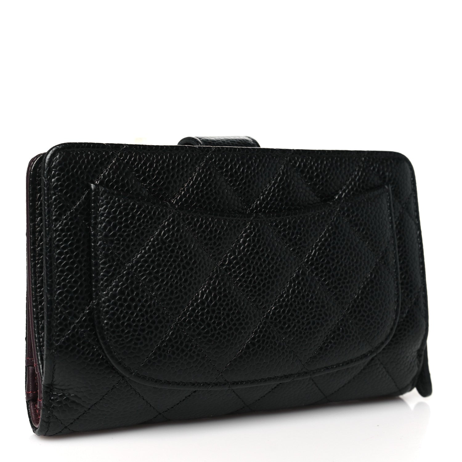 Chanel Caviar Quilted Zipped Pocket Wallet Black 3 of 11