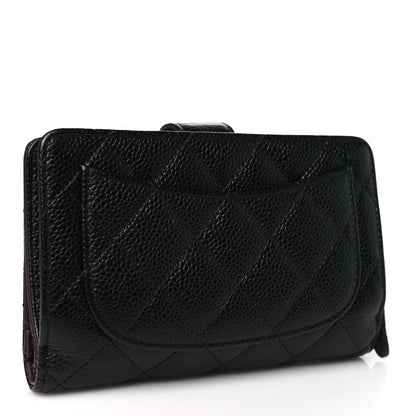 Chanel Caviar Quilted Zipped Pocket Wallet Black 3 of 11