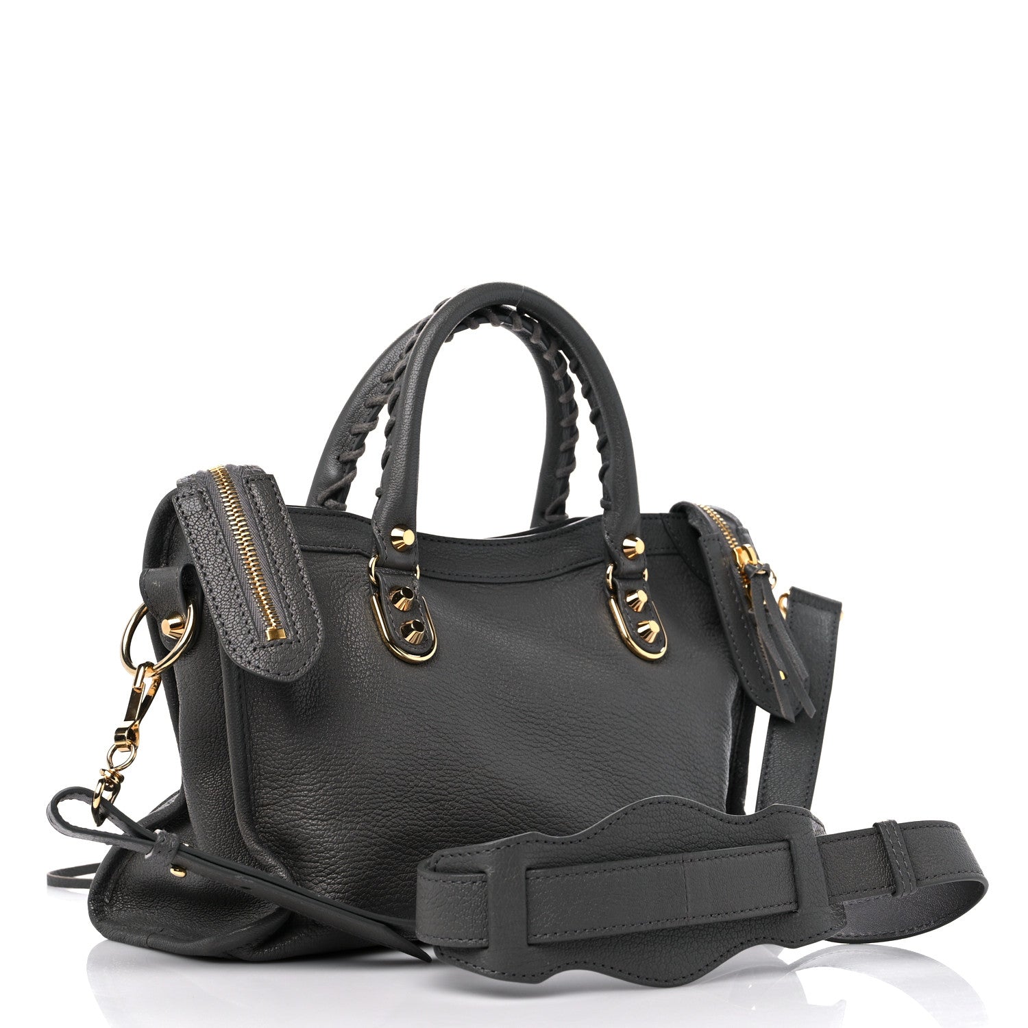 Balenciaga Chevre Gold Metallic Edge Hardware S City Gris Acier 3 of 9