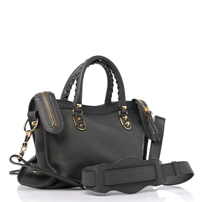 Balenciaga Chevre Gold Metallic Edge Hardware S City Gris Acier 3 of 9