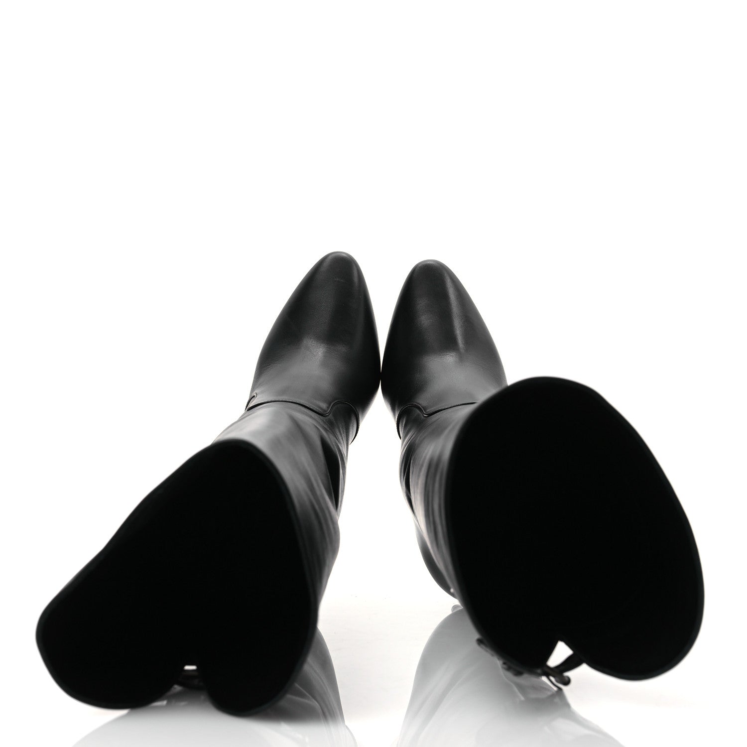 Saint Laurent Lambskin Koller 110 Tall Boots 36.5 Black 2 of 11