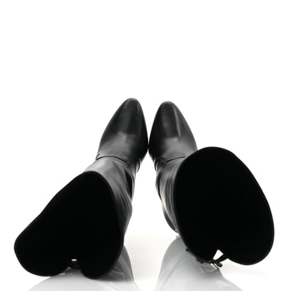 Saint Laurent Lambskin Koller 110 Tall Boots 36.5 Black 2 of 11