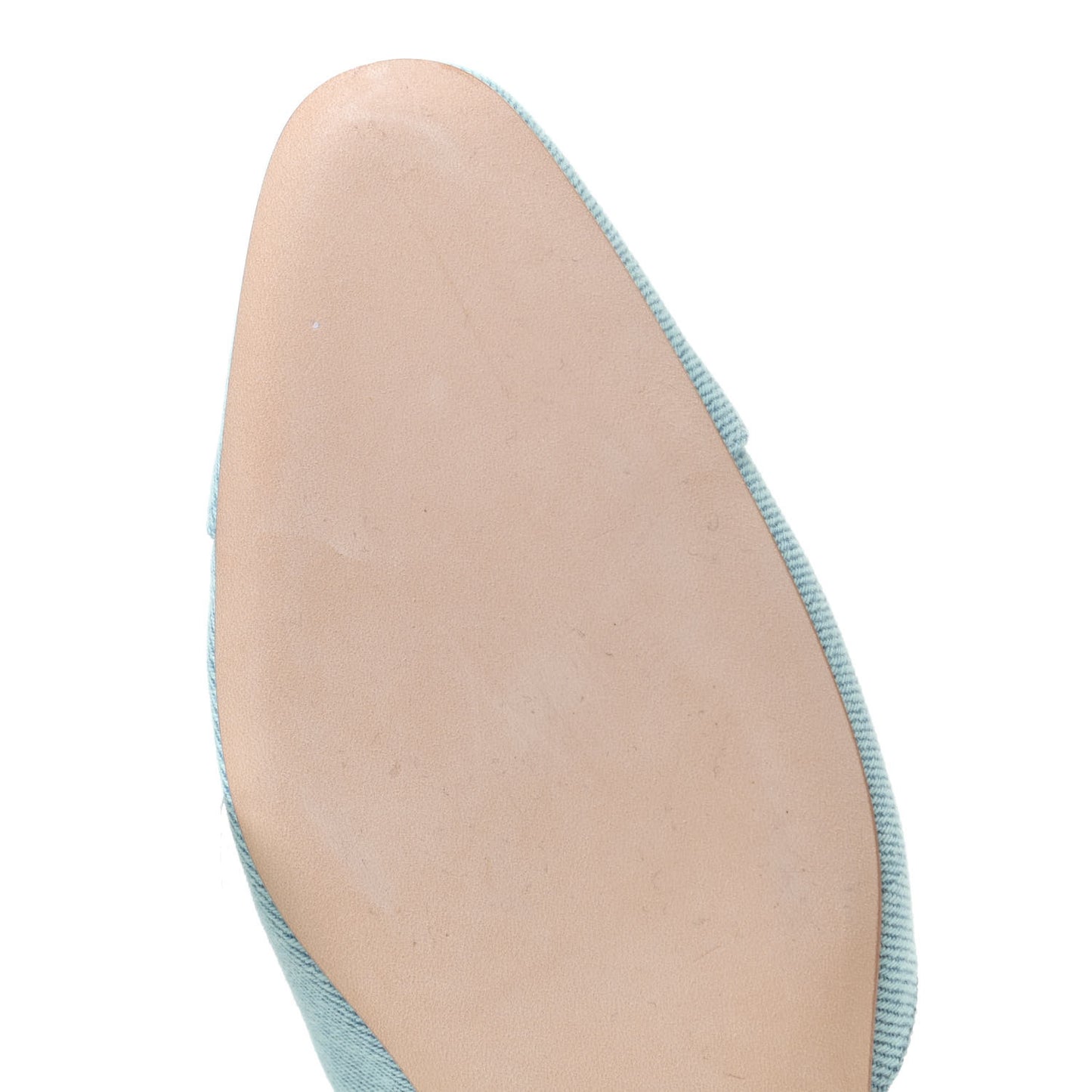 Denim Cap Toe CC Slingback Flats 36 Blue