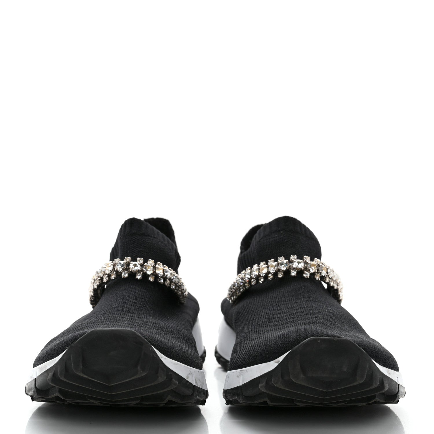 Jimmy Choo Knit Crystal Verona Sneaker 40 Black 2 of 8