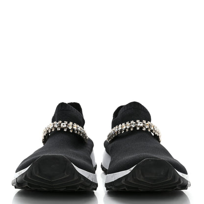 Jimmy Choo Knit Crystal Verona Sneaker 40 Black 2 of 8