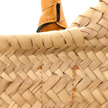 Chloe Raffia Small Grain Calfskin Medium Marcie Basket Yellow 11 of 13