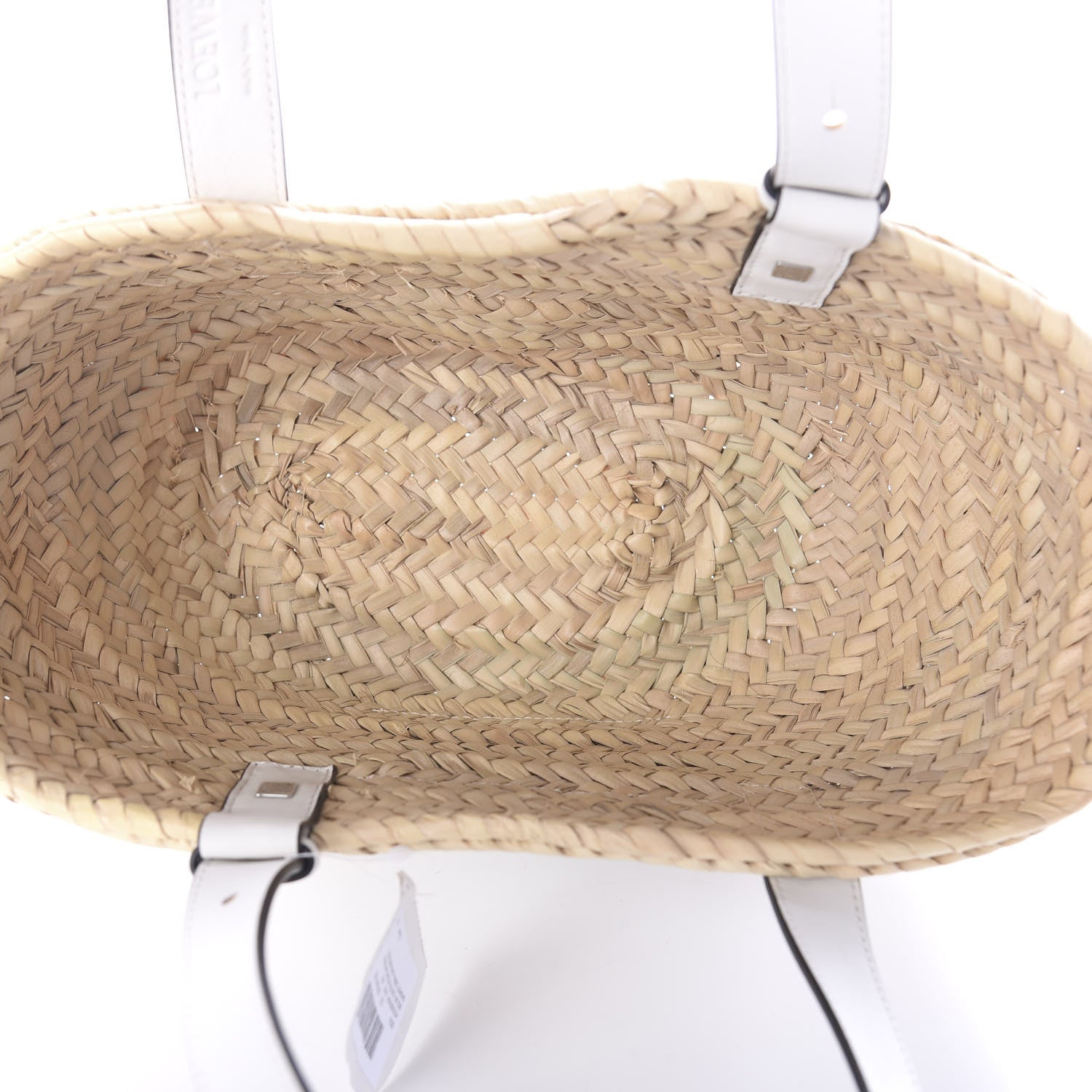 Loewe Raffia Small Basket Tote Bag Natural White 5 of 9