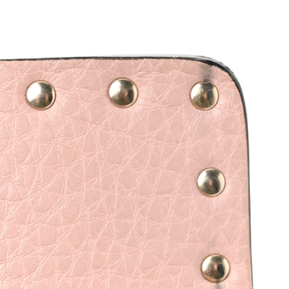 Valentino Garavani Pebbled Calfskin Rockstud Flip Lock Chain Crossbody Bag Poudre 11 of 11