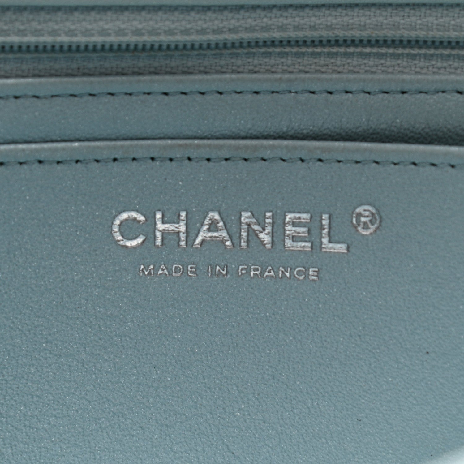 Chanel Perforated Lambskin Quilted Mini Rectangular Flap Light Blue Light Purple White 6 of 12
