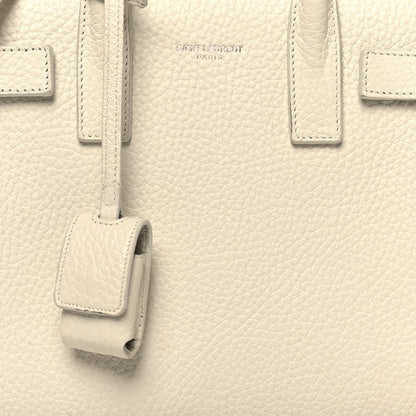 Saint Laurent Grained Calfskin Nano Sac De Jour Dove White 7 of 11