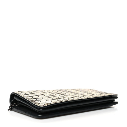 Bottega Veneta Metallic Nappa Intrecciato Chain Wallet Gold 4 of 15