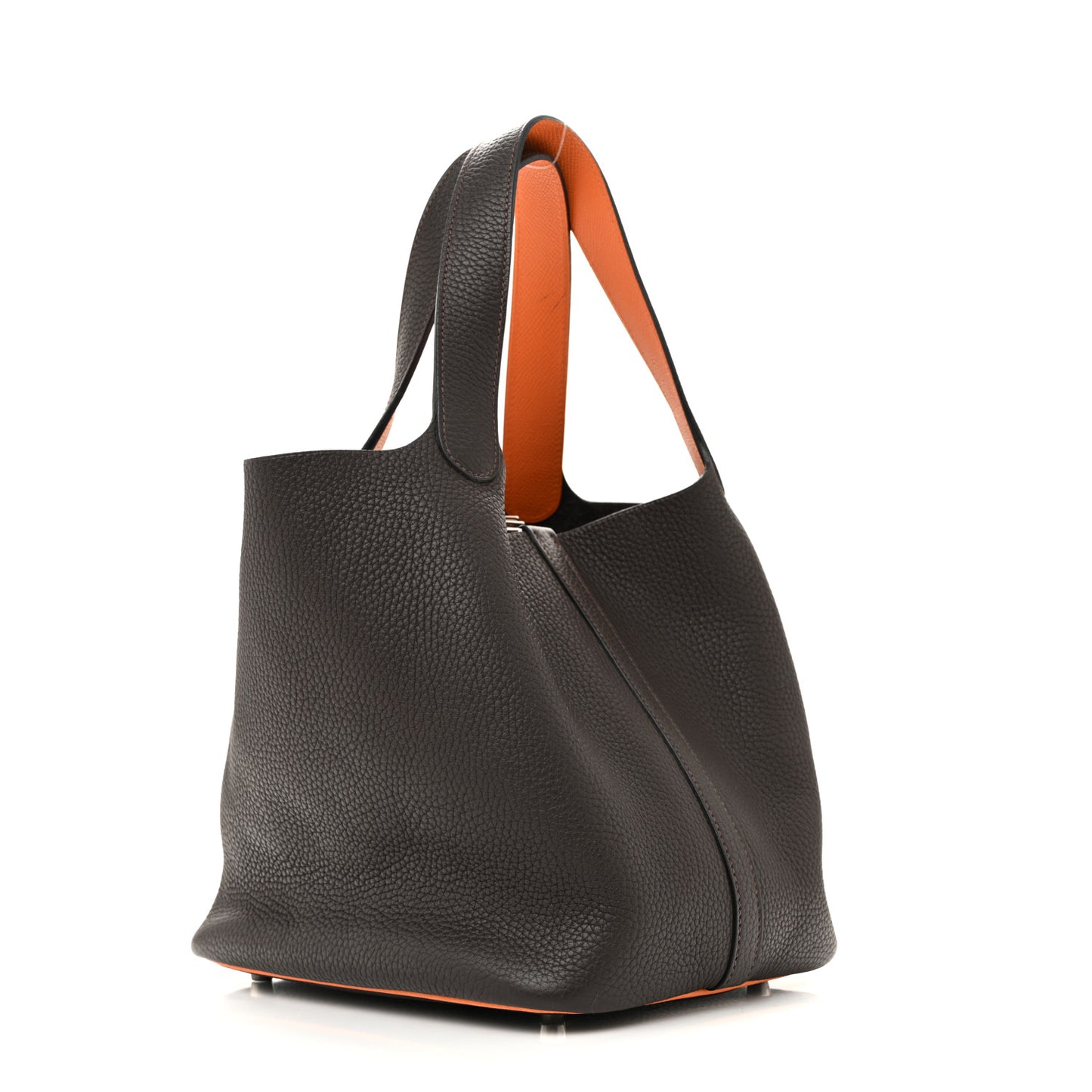 Taurillon Clemence Epsom Picotin 22 MM Cafe Orange