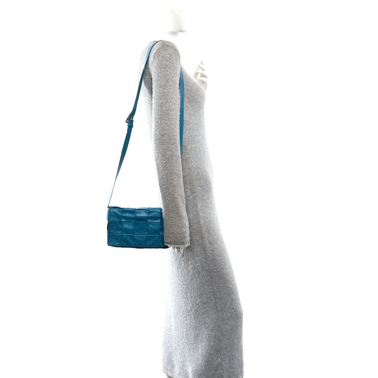 Bottega Veneta Paper Calfskin Maxi Intreccio Cassette Crossbody