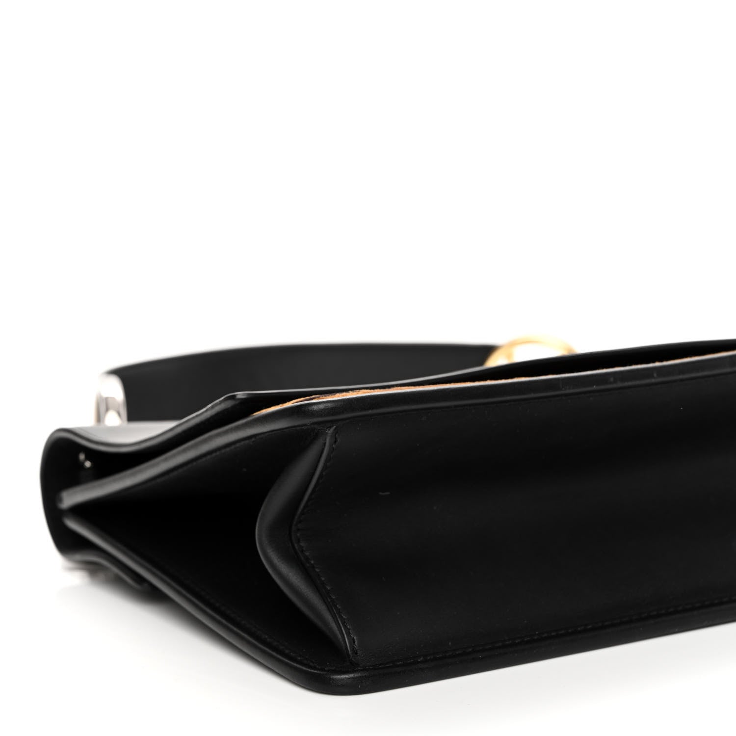 Fendi Vitello Century Velvet F is Fendi FF Kan I Shoulder Bag Black Tobacco 9 of 11