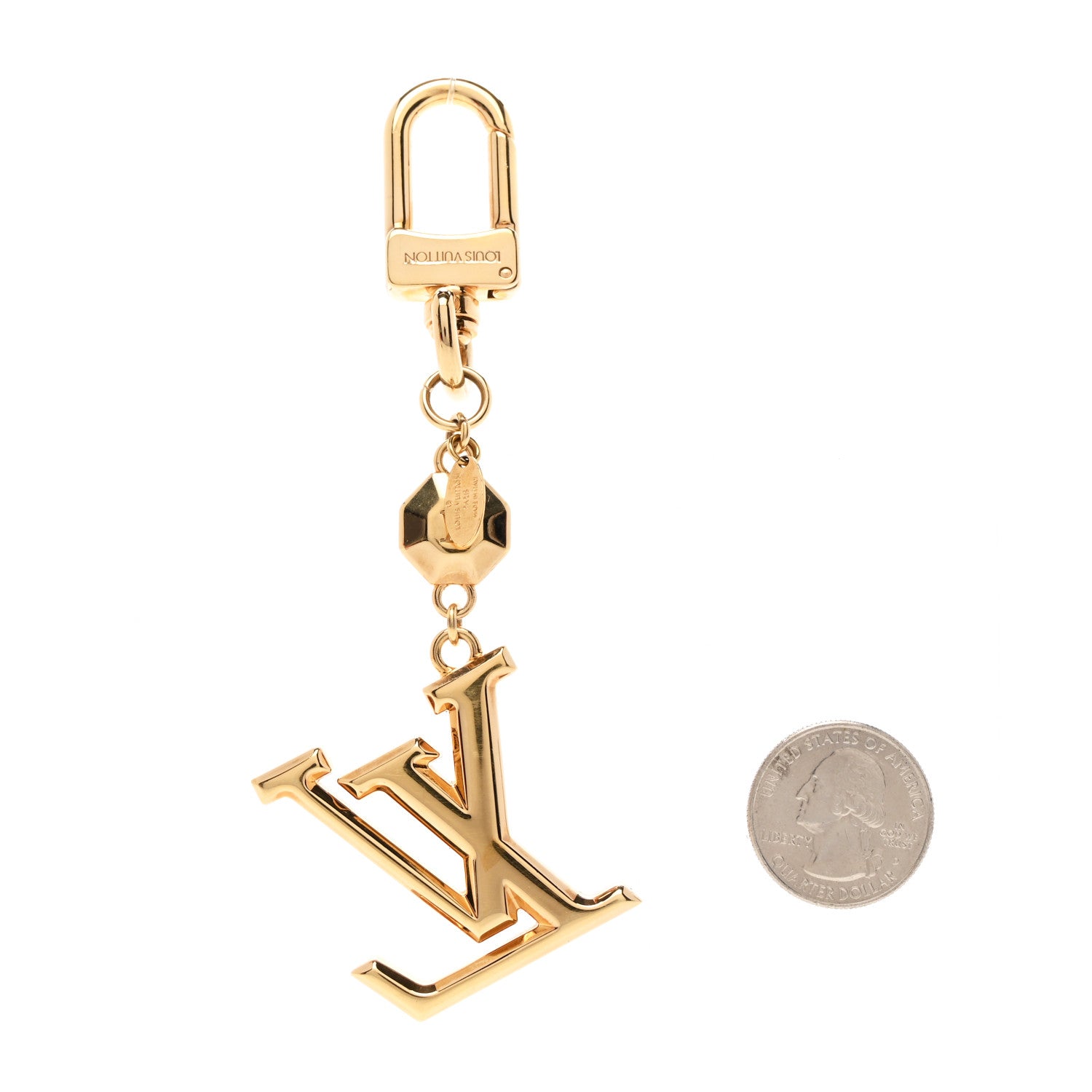 Louis Vuitton LV Facettes Bag Charm Key Holder Gold 2 of 5