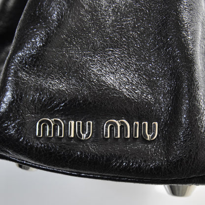 Miu Miu Leather Framed Top Tote Black 11 of 11