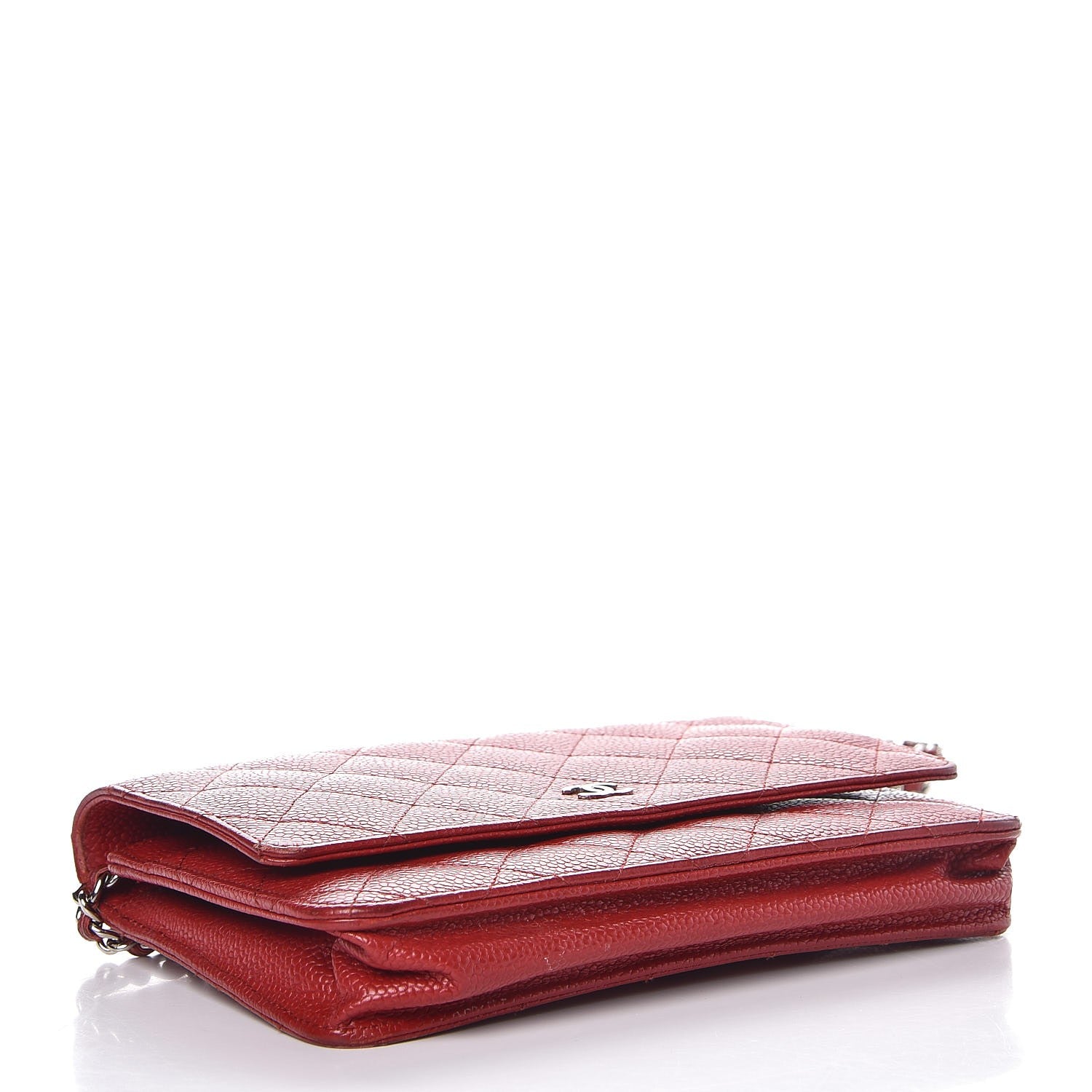 Chanel Caviar Quilted Wallet on Chain WOC Red 4 of 11