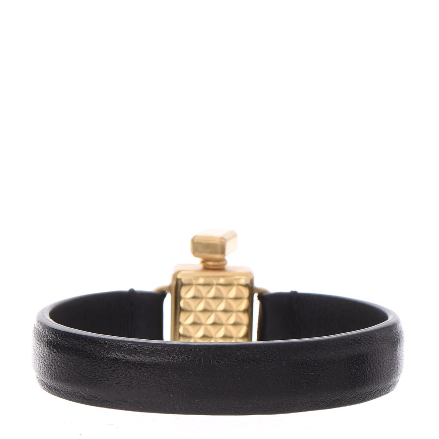 Calfskin Crystal Perfume Bottle CC Bracelet M Black