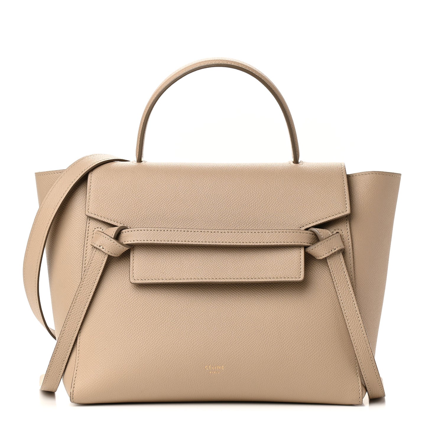 Grained Calfskin Micro Belt Bag Light Taupe