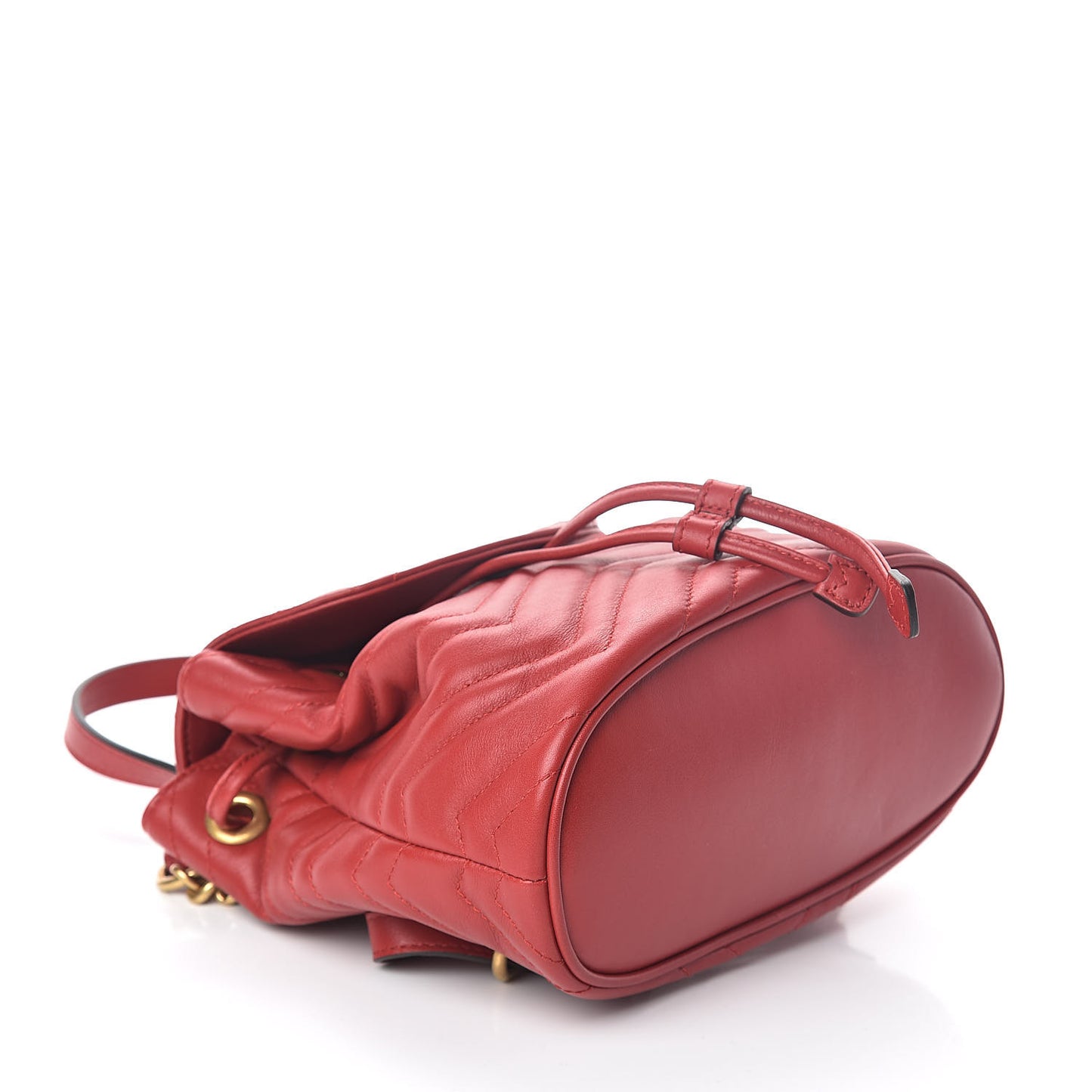 Calfskin Matelasse GG Marmont Flap Backpack Hibiscus Red