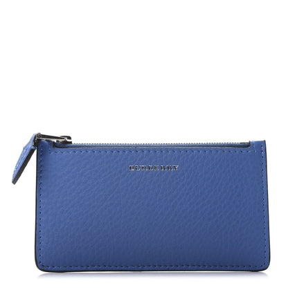 Burberry Calfskin Somerset Coin Case Card Holder Blue Grey 1 of 5