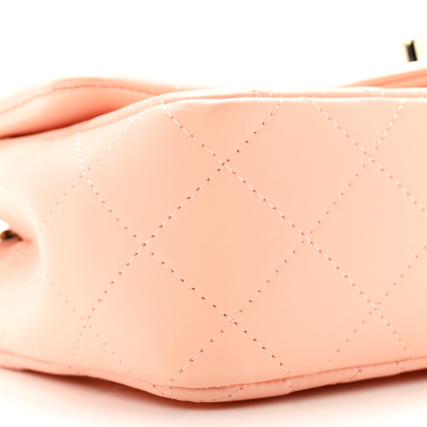 Chanel Lambskin Quilted Mini Rectangular Flap Light Pink 9 of 13