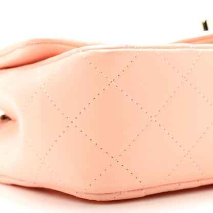 Chanel Lambskin Quilted Mini Rectangular Flap Light Pink 9 of 13