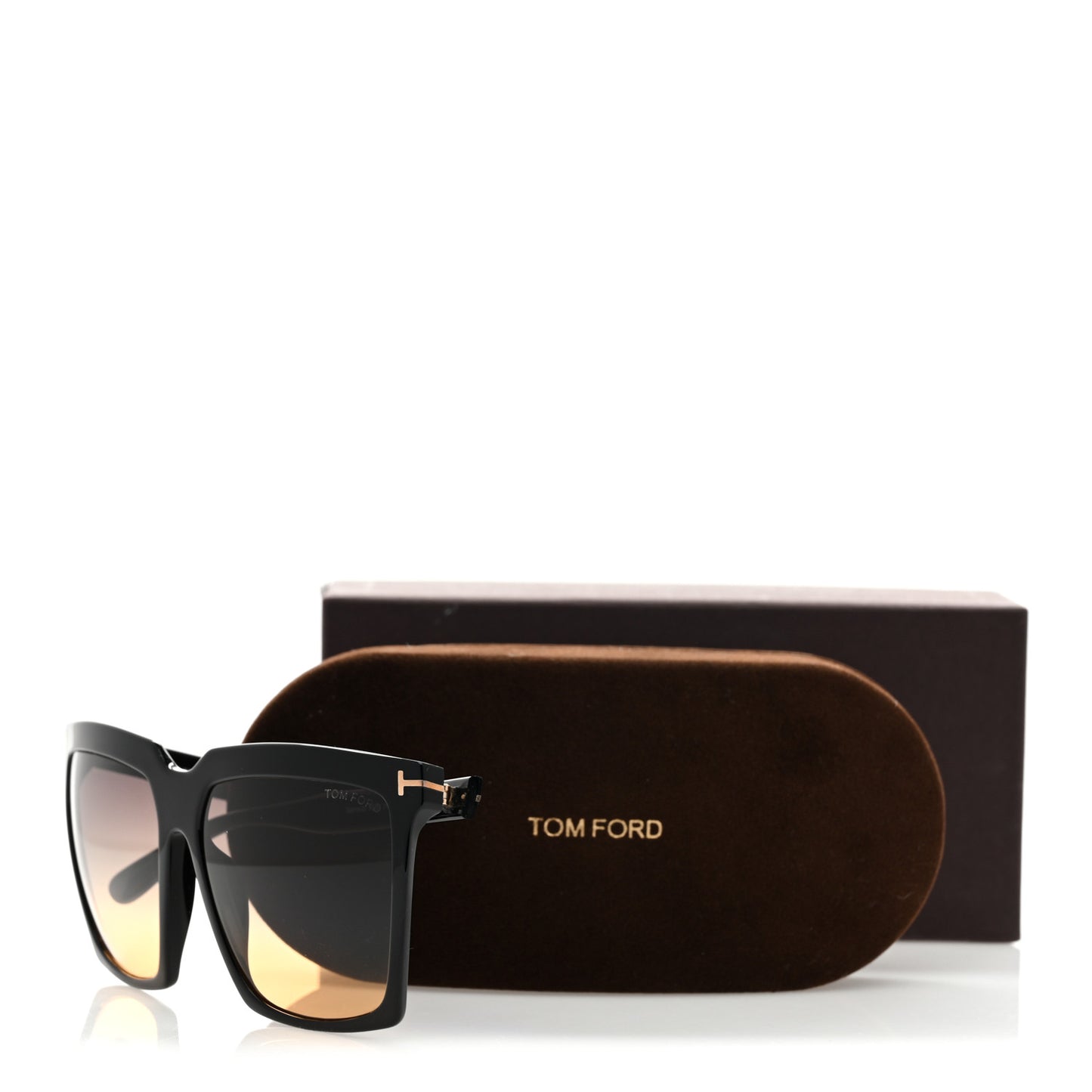 Acetate Sabrina Square Sunglasses TF764 Black
