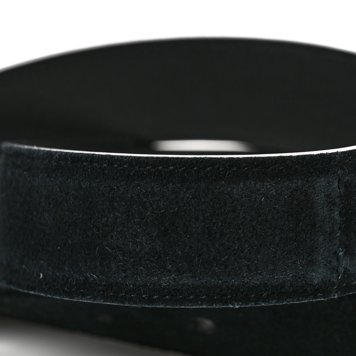 Suede Monogram Square Buckle Belt 95 38 Black